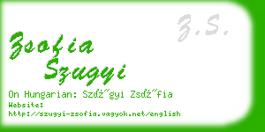 zsofia szugyi business card